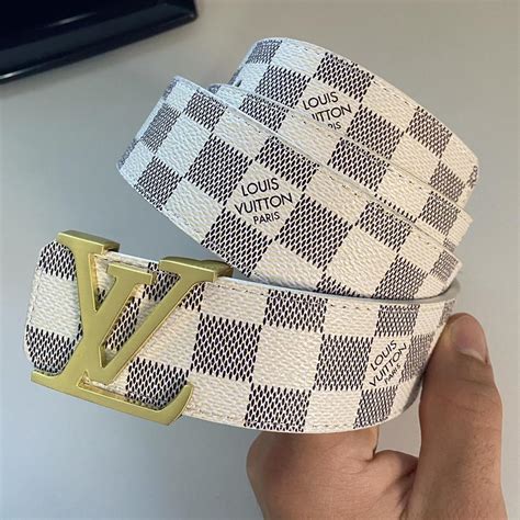 cintura louis vuitton bianca e oro
